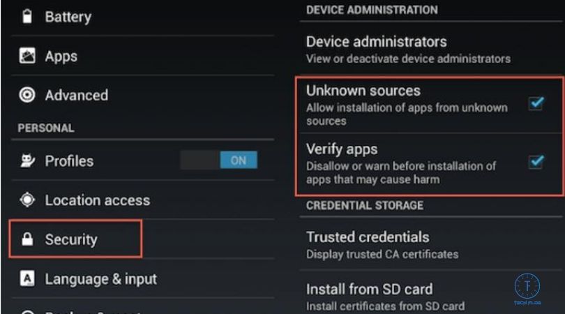 Enable Unknown Sources in Android Phone