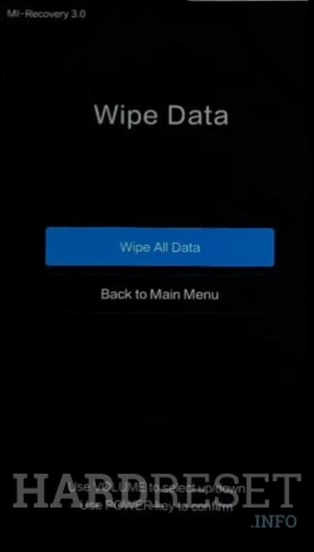wipe on data