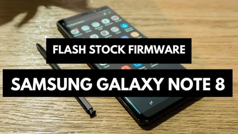 Flashing Note 8 System Firmware