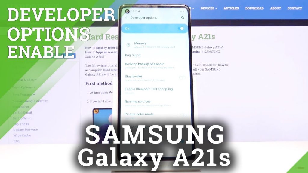 Enable Developer Options on Galaxy A21/A21s