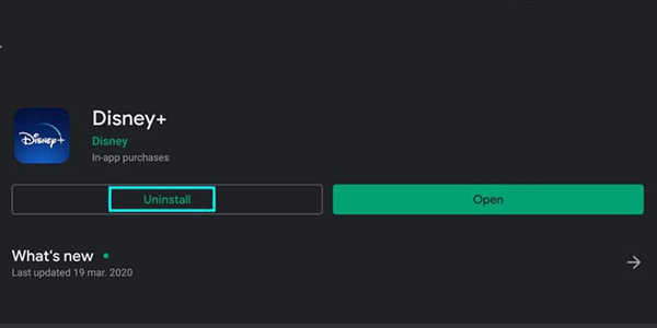 Uninstall and Reinstall your Disney+ App