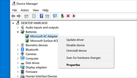 Update the Device Driver manually