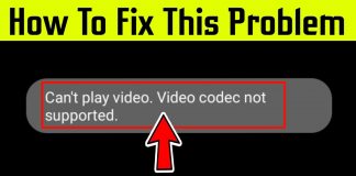 Video Codec Not Supported Error